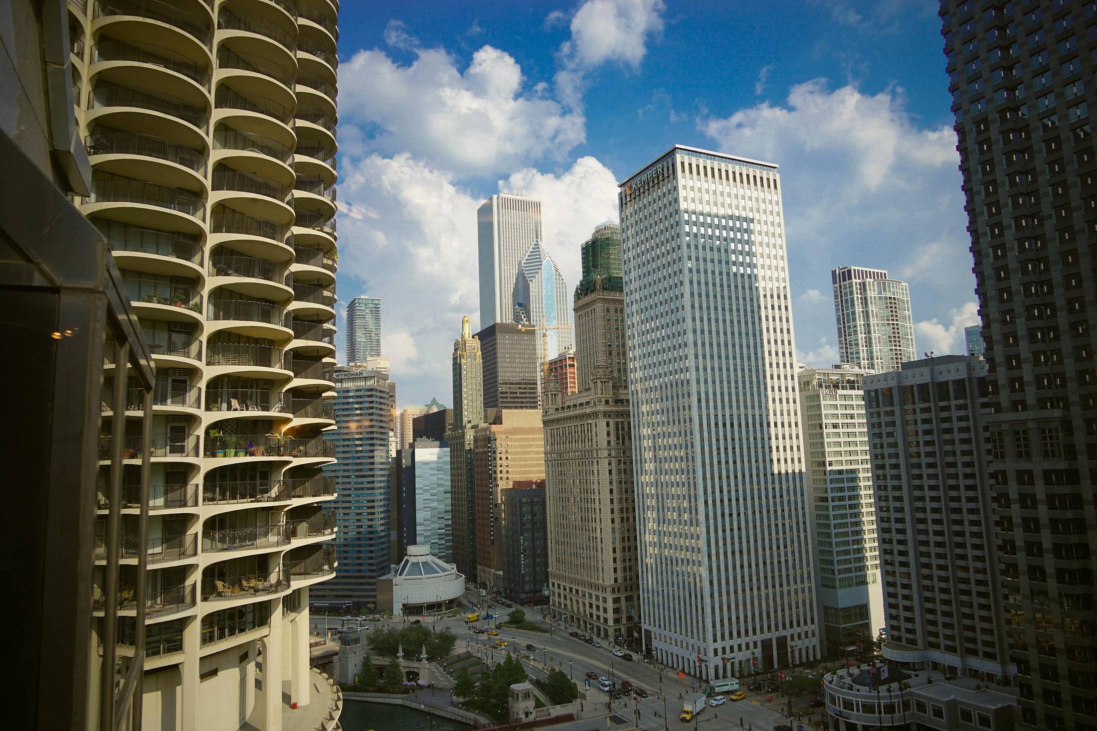 Marina City and the Chicago River